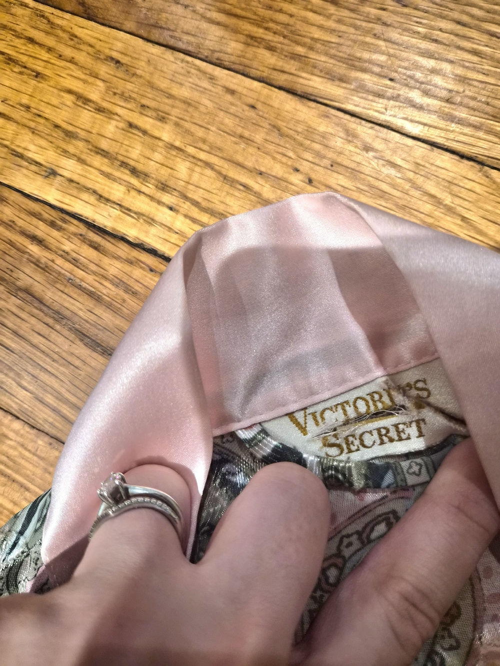 Victoria's Secret Pink Satin-Trim Sleep Top